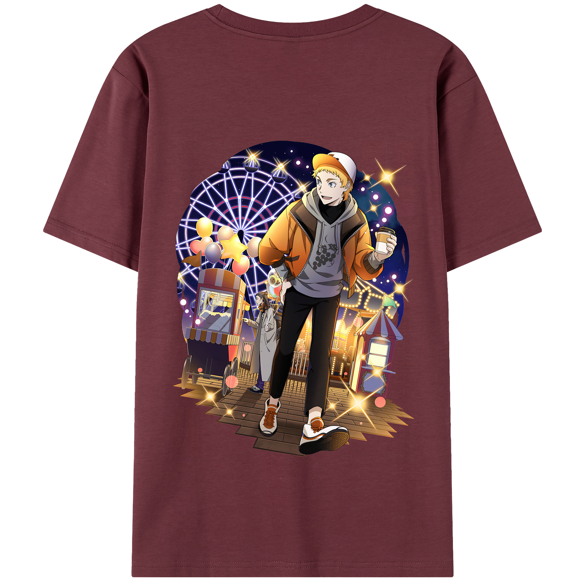 （画像用） 文豪ストレイドッグス Bungo Stray Dogs 綿100％半袖Tシャツ（背面プリント）